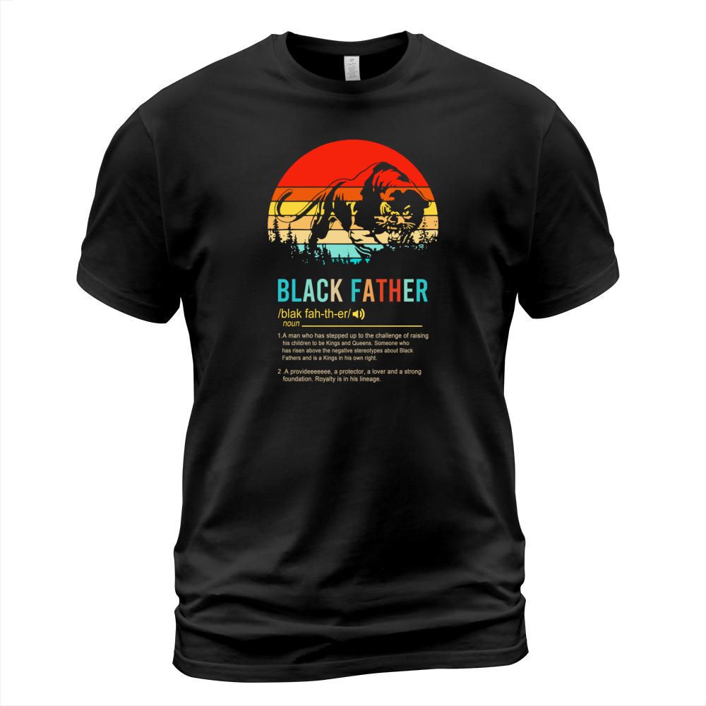 Panther black father a man who has stepped up to the challenge of raising his children vintage sunset T-Shirt Unisex