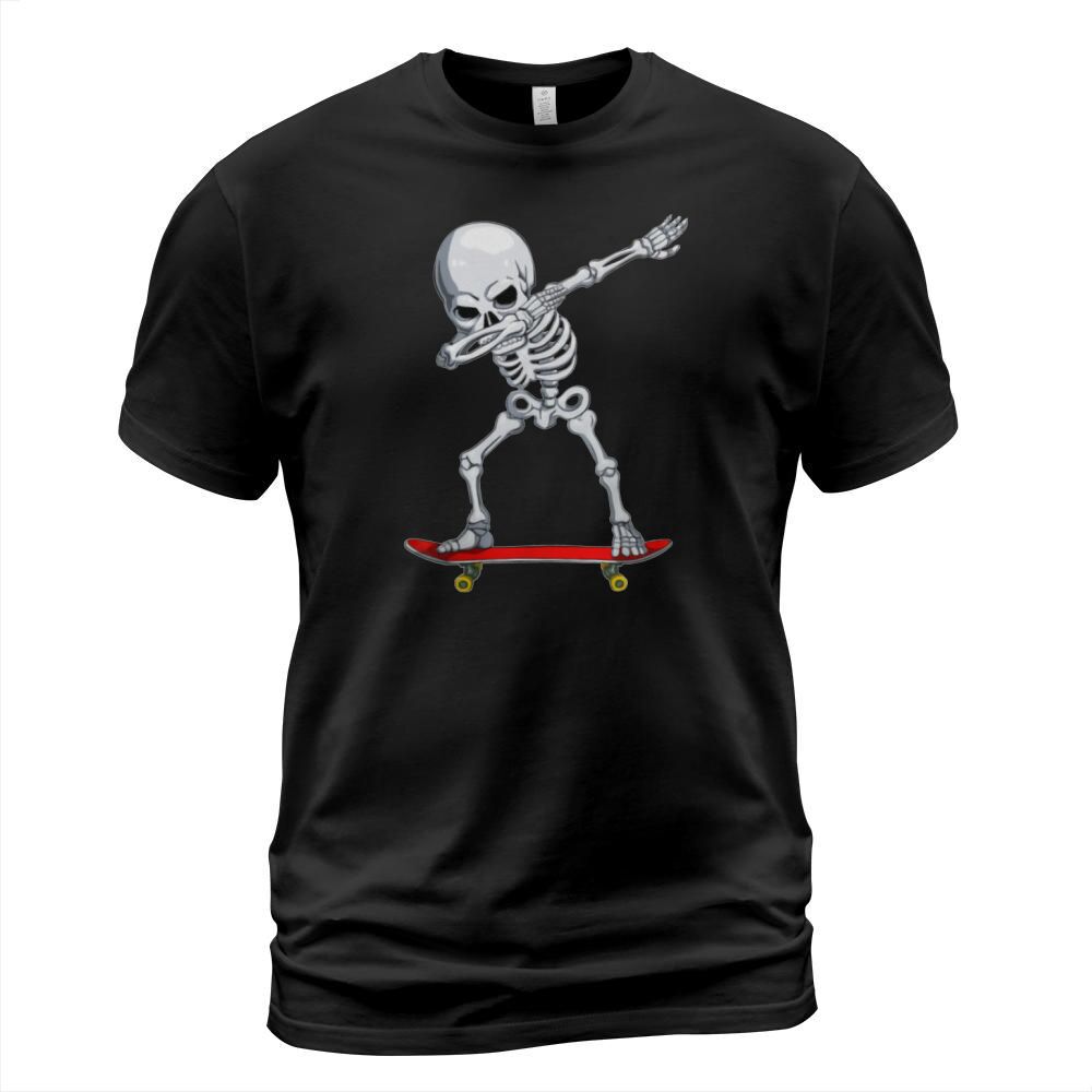 Dabbing Skate Skeleton Skateboard Clothes, Skater Boys Mens T Shirt T-Shirt Unisex