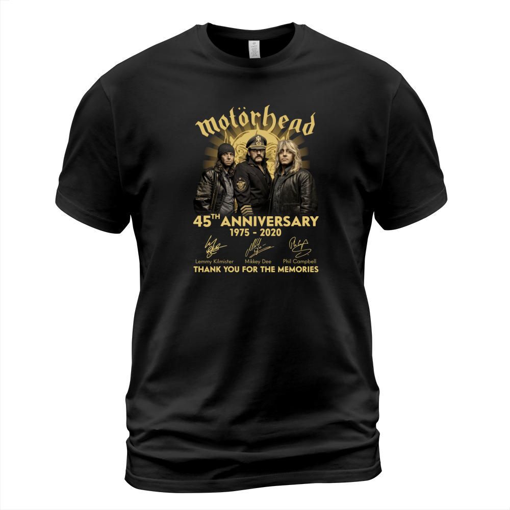 Official Motorhead 45th anniversary 1975 2020 thank you for the memories signatures T-Shirt Unisex