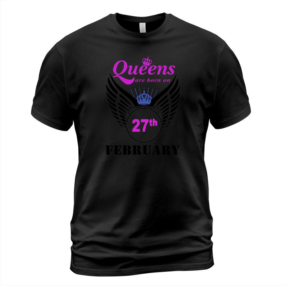 27 February shirts queens are Born on 27 February shirt 27 February T-shirt 27 February queen born 27 February 27 February Tshirts queens Born on 27 February Hoodie Vneck T-Shirt Unisex