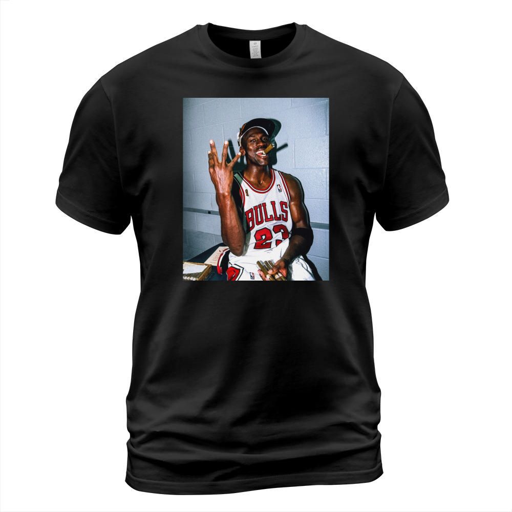 Vintage Michael Jordan Three Peat Cigar T-Shirt T-Shirt Unisex