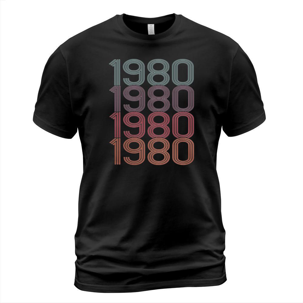 1980 Retro Vintage Birthday T-Shirt Birthday Gift Idea T-Shirt Unisex