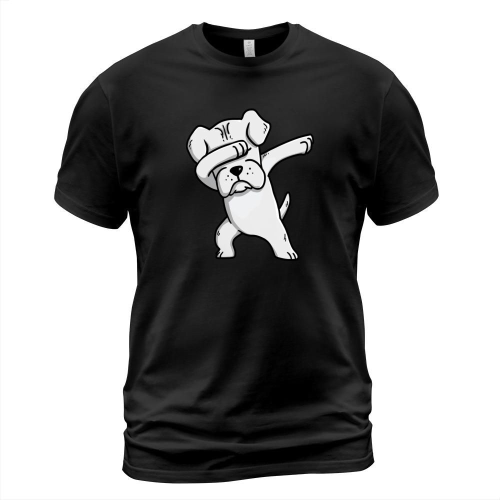 White Boxer Dabbing Funny Dog Dab Dance T-Shirt Unisex