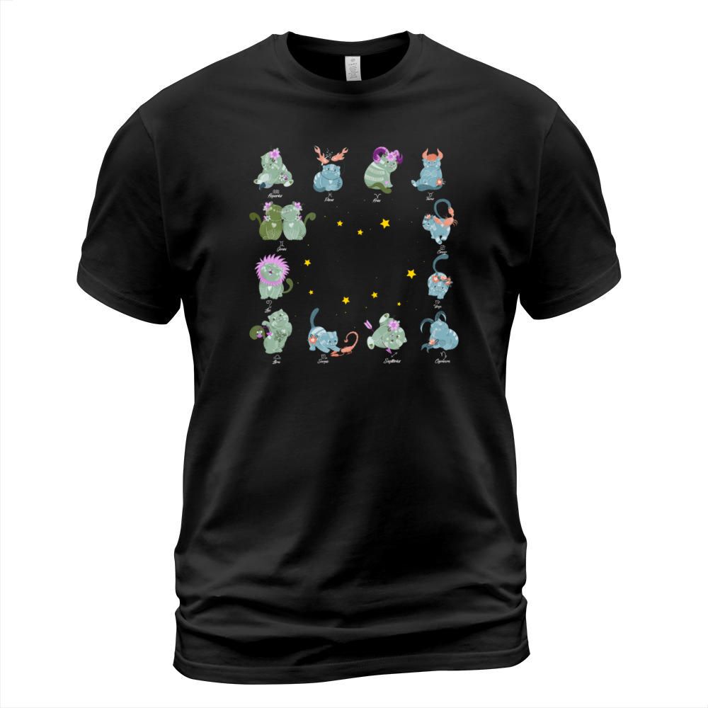 Cute Zodiac Sign Cat Lover Men's T-Shirt