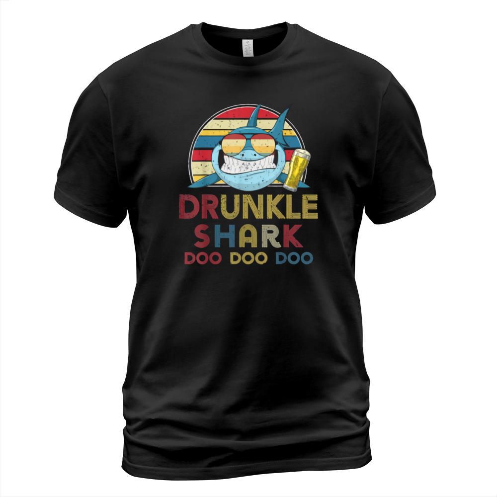 Awesome Mens Retro Vintage Drunkle Sharks Funny Drink Uncle Gifts shirt T-Shirt Unisex