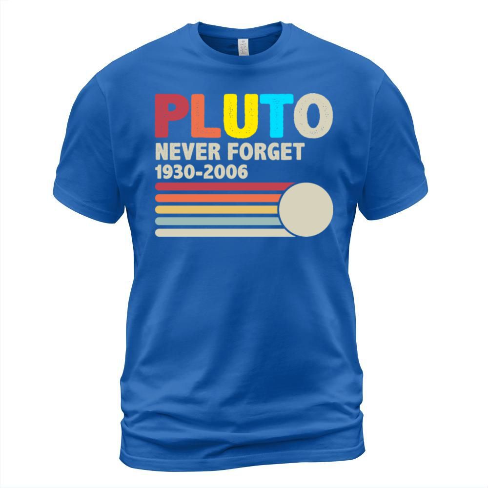 Never Forget Pluto Vintage Funny Retro Space Men's T-Shirt