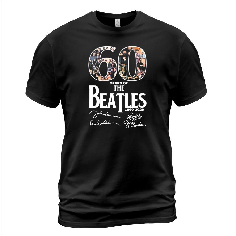 The Beatles 60th Anniversary 1960-2020 Signature T-Shirt Unisex