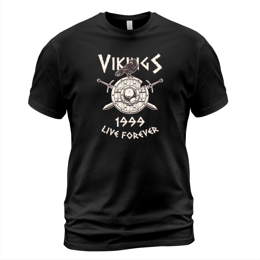 Vikings Live Forever 1999 Norse Birthday Men's T-Shirt