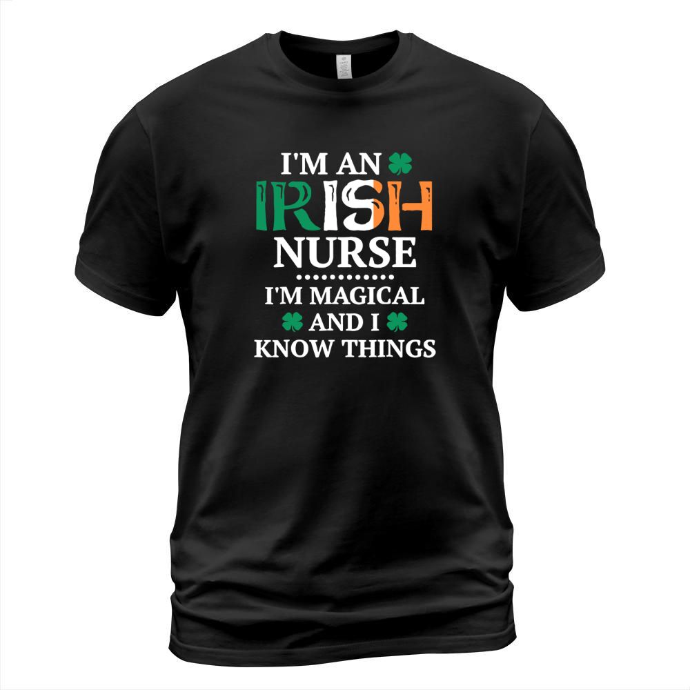 Premium St Patricks Day Nurse Irish Magical & I Know Things T shirt - Coffee Mug (colored) T-Shirt Unisex