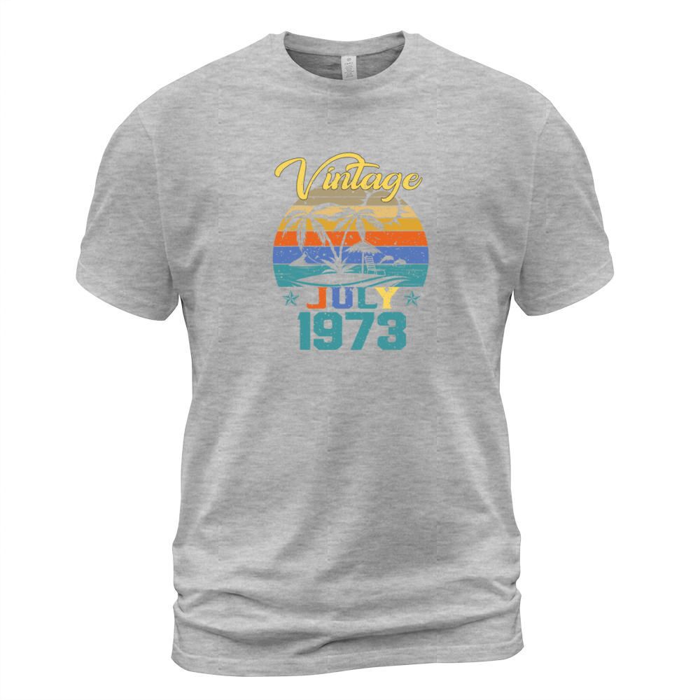 Vintage July 1973 49th Birthday Gift T Shirt Men's T-Shirt
