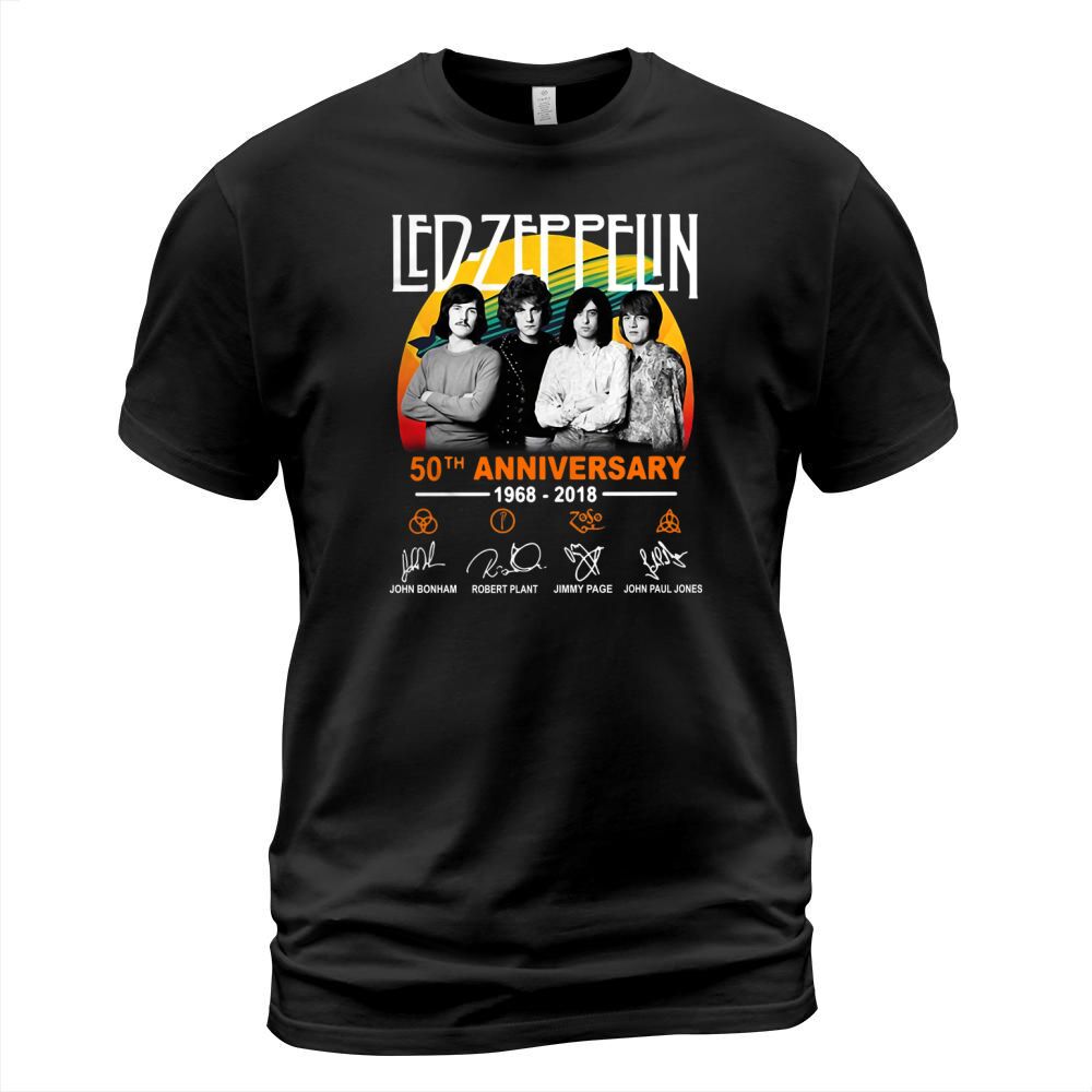 50th Anniversary Led Zeppelin 1968-2018 Signatures shirt T-Shirt Unisex