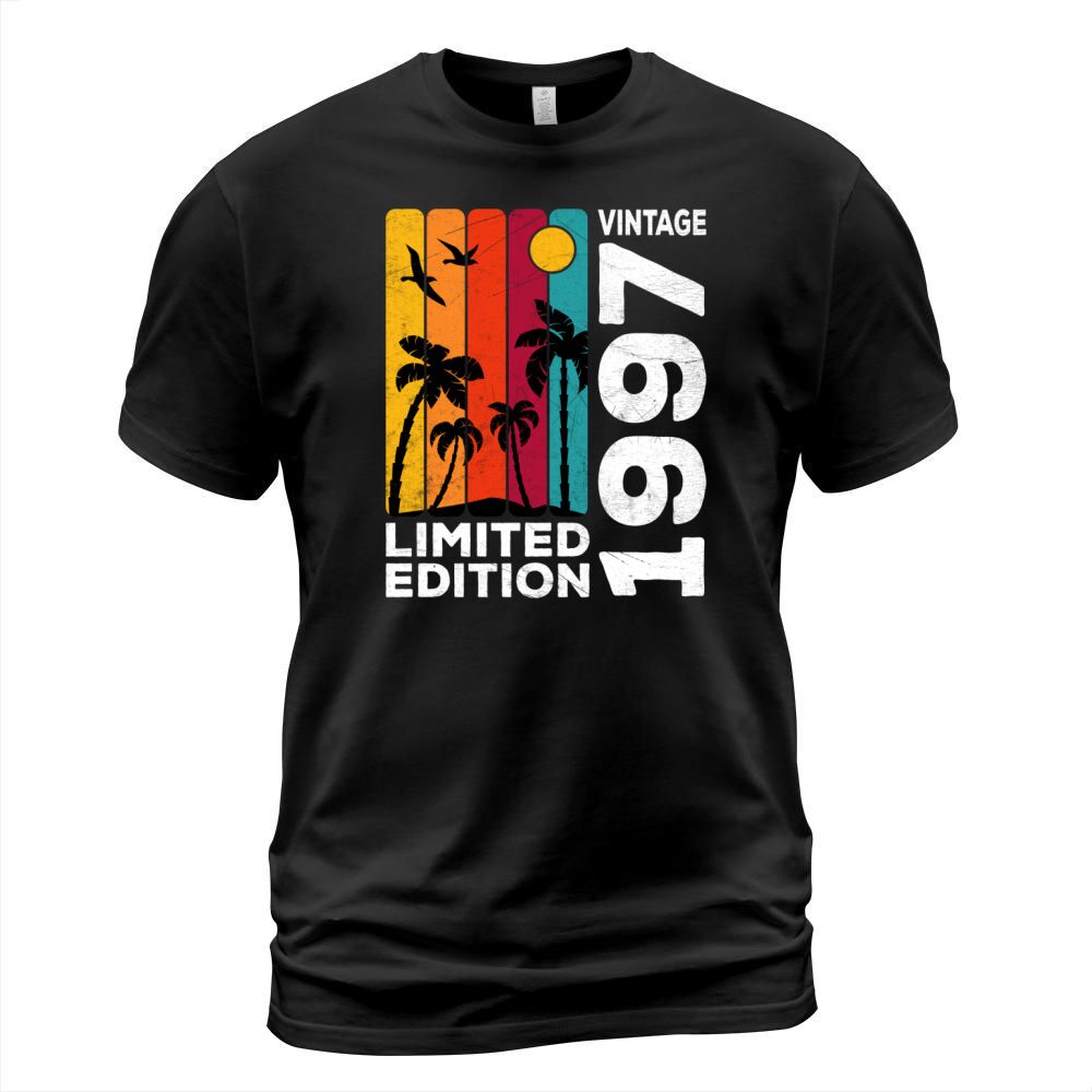 Vintage 1997 Limited Edition Beach Sunset Birthday Long Sleeve T Shirt T-Shirt Unisex