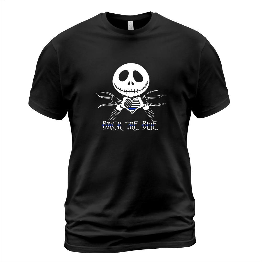 Back The Blue Skull FUnny T-Shirt Unisex