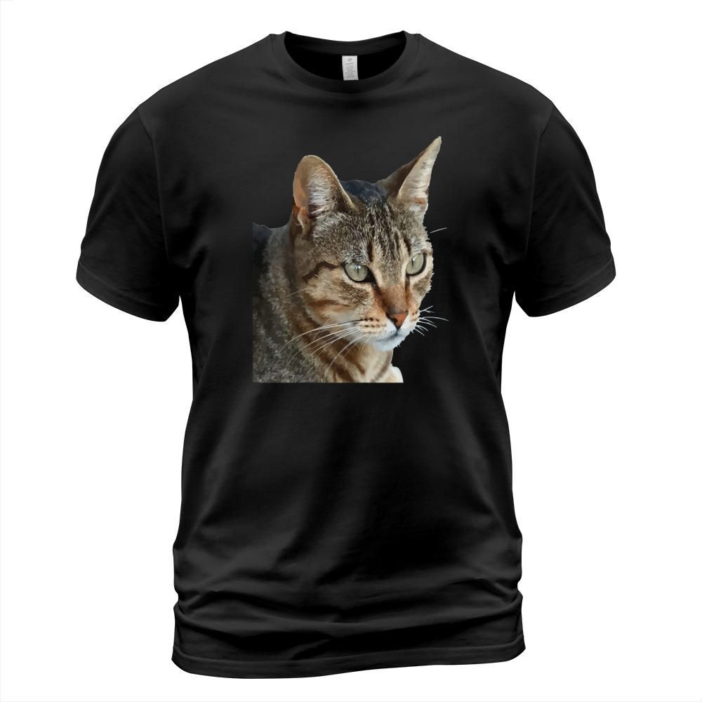 Stunning Tabby Cat Close Up Portrait Vector T-Shirt T-Shirt Unisex