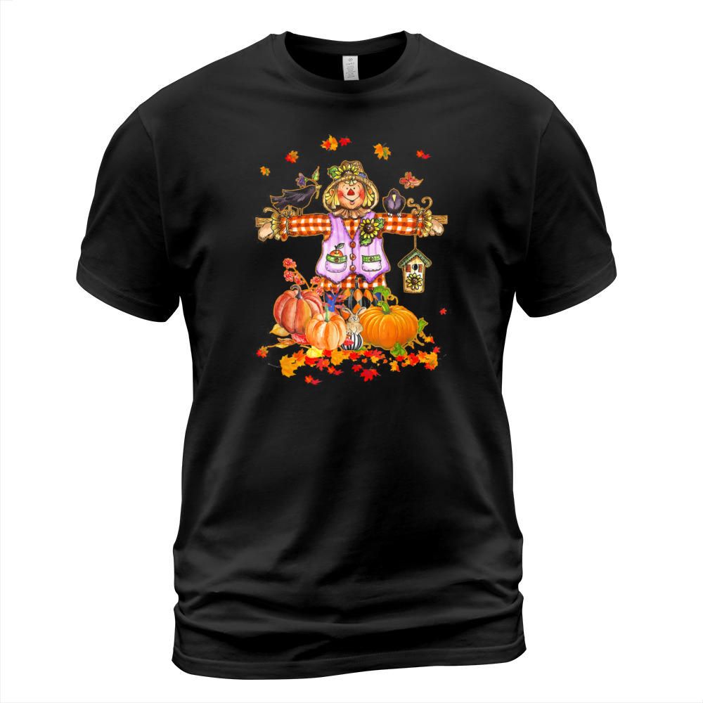 Scarecrow Autumn Hello Fall Pumpkin Thanksgiving Men's T-Shirt