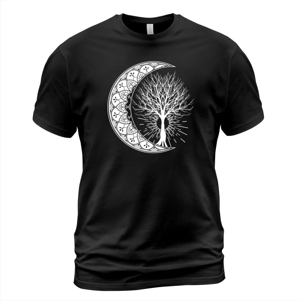 Crescent Moon Tree Earth Day Arbor Day Men's T-Shirt