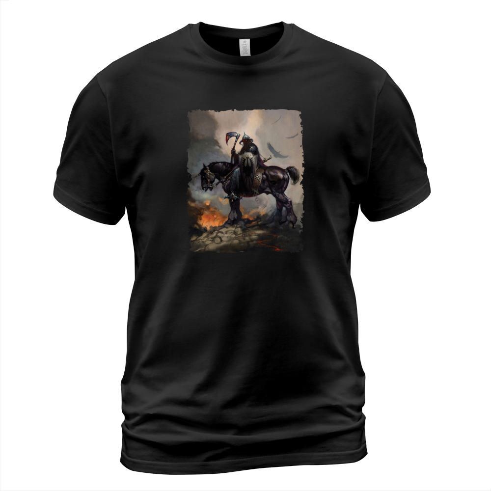 Frank Frazetta Art Death Dealer Barbarian Horror T-Shirt Unisex