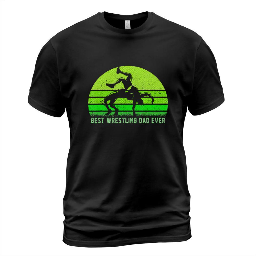 Mens Vintage Retro Best Wrestling Dad Ever Funny Fathers Day Tee T-Shirt T-Shirt Unisex
