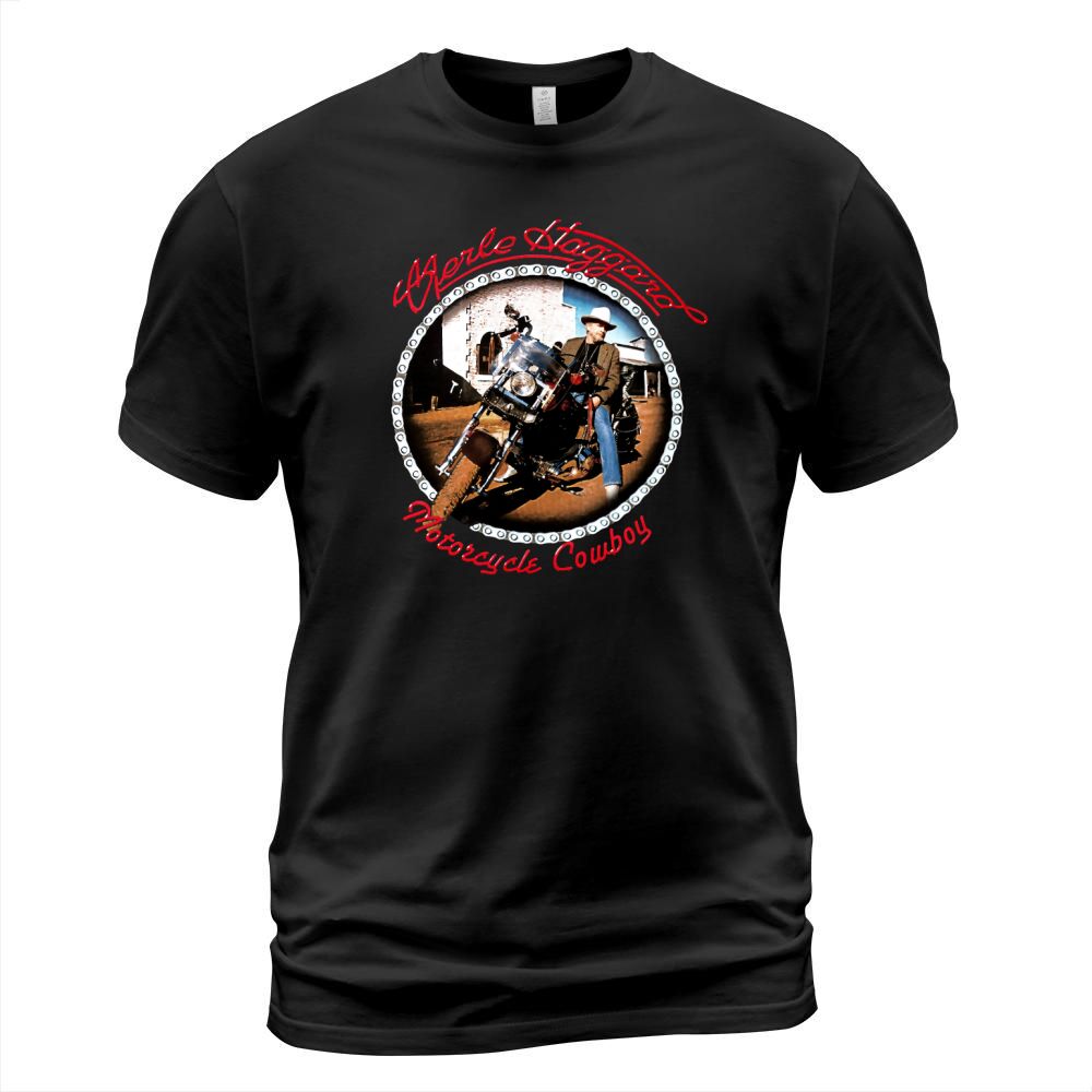 Merle Haggard - Motorcycle Cowboy T-Shirt Unisex