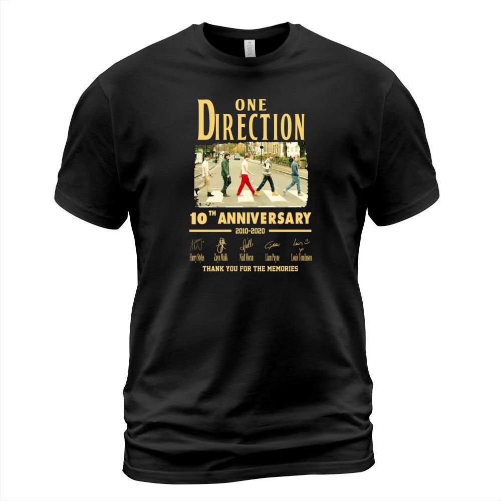 One Direction 10th anniversary 2010-2020 thank you for the memories signatures T-Shirt Unisex