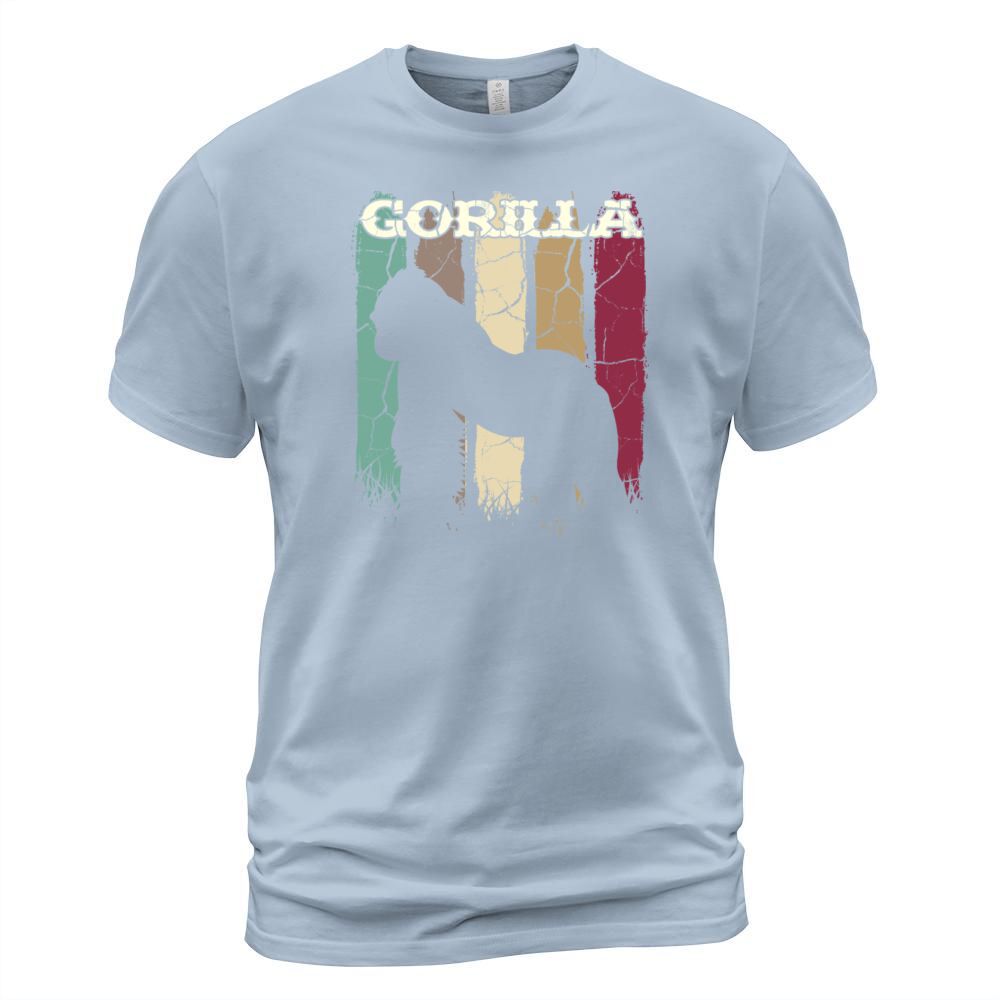 Retro Style Vintage Gorilla Silhouette 70s Primate Men's T-Shirt