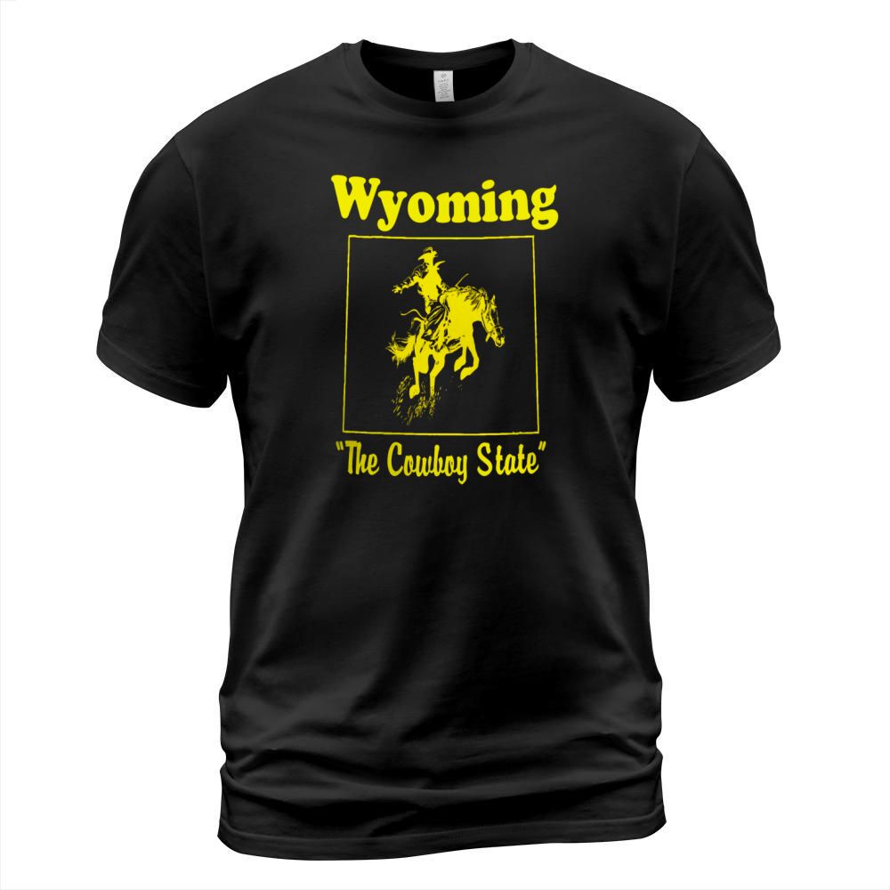 Mens Wyoming the cowboy state vintage T-Shirt Unisex