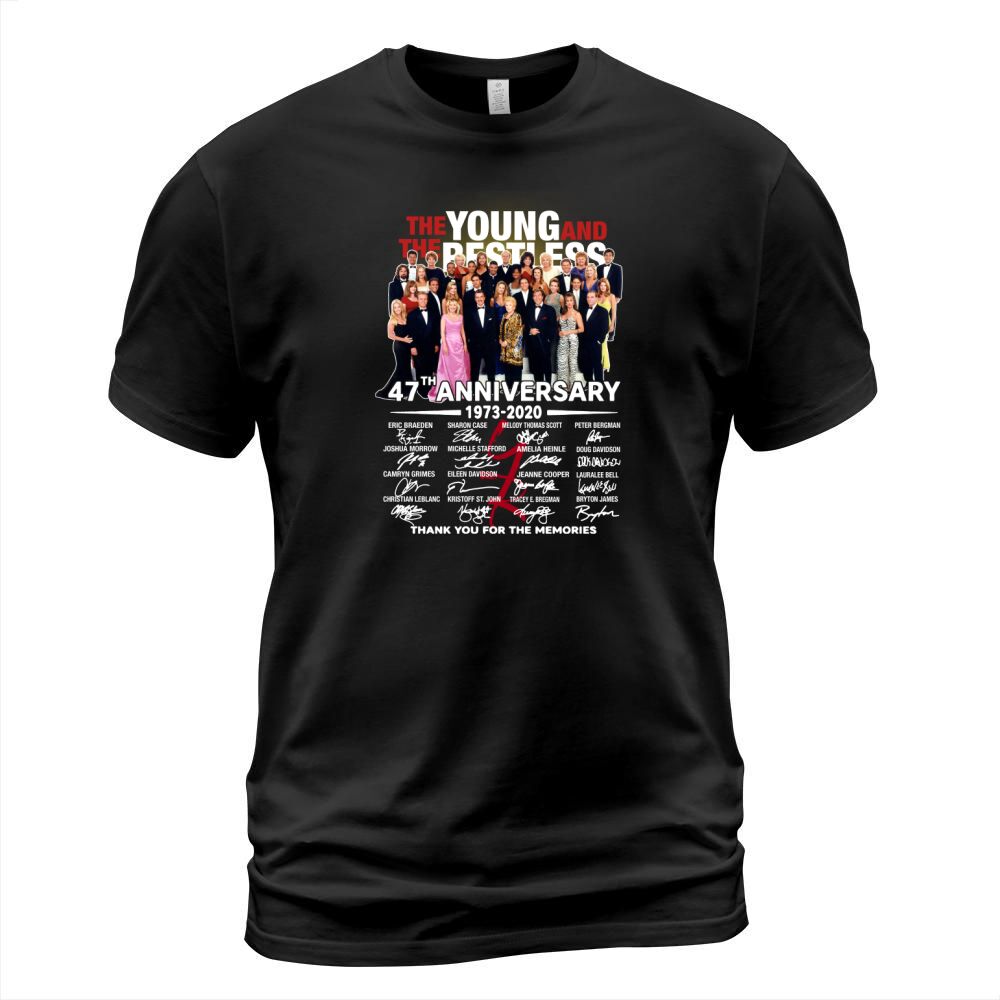 The Young and The Restless 47th Anniversary 1973 2020 Thank You For The Memories Signature T-Shirt Unisex