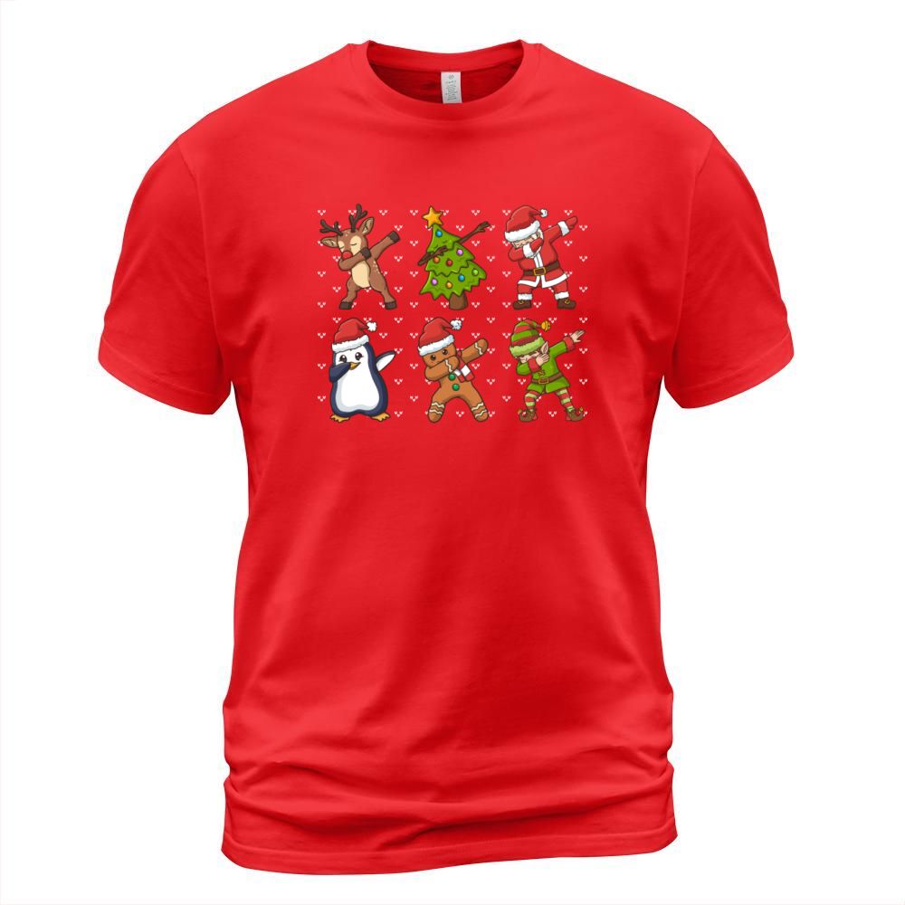 Christmas Dabbing Santa Elf Reindeer T-Shirt Unisex