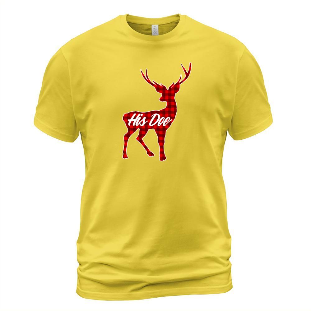 His Doe Couples Vintage Matching Christmas Pajamas Men's T-Shirt