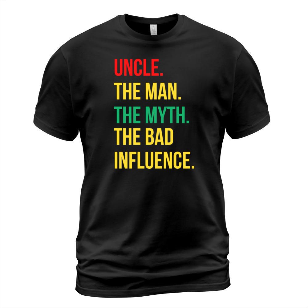 Men Vintage Fun Uncle Man Myth Bad Influence Shirt T-Shirt Unisex