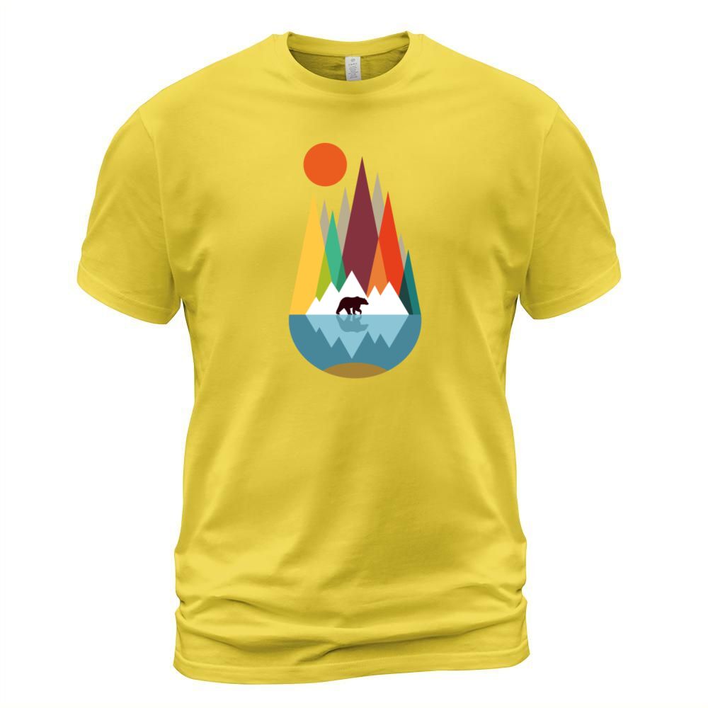 Bear summer colorful shapes nature sun cheerful ab Men's T-Shirt
