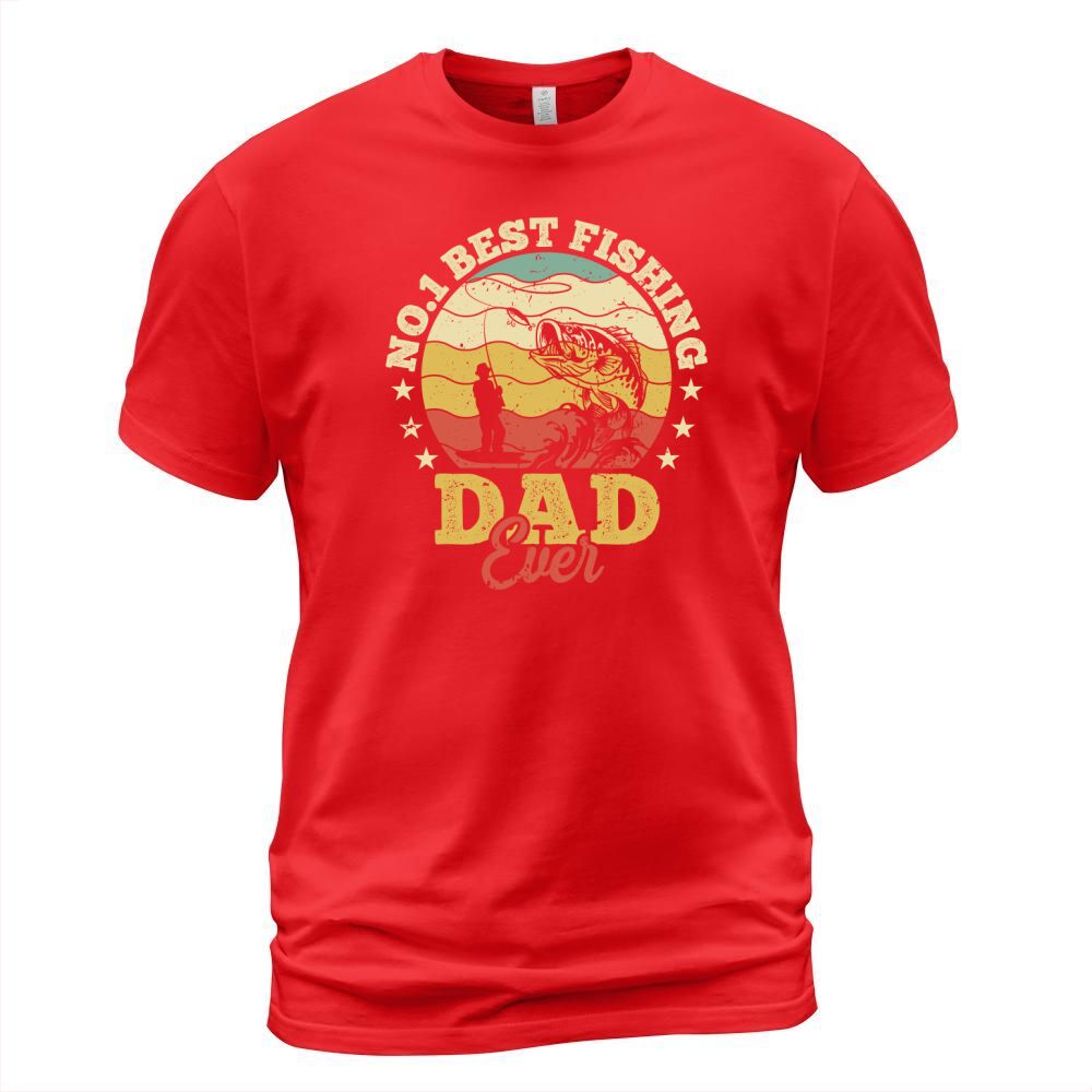 No 1 Best Fishing Dad Ever T-Shirt Unisex