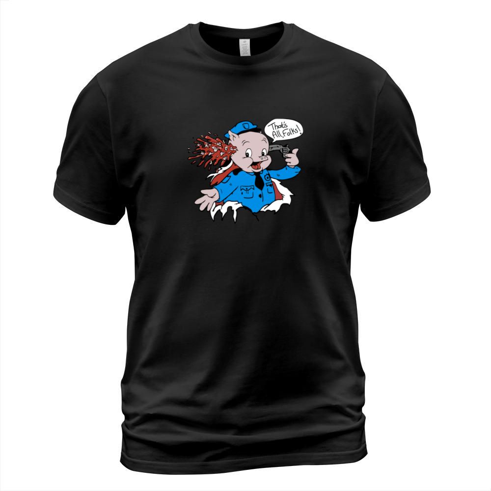 Joe Joegan Porky Pig Thats All Folks T-Shirt Unisex