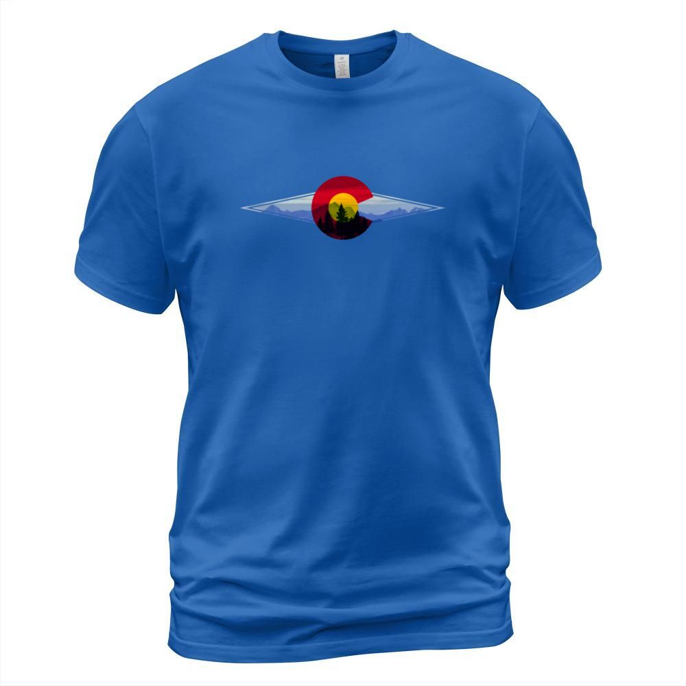 Colorado Mountains Flag Outdoor Gift Men's T-Shirt