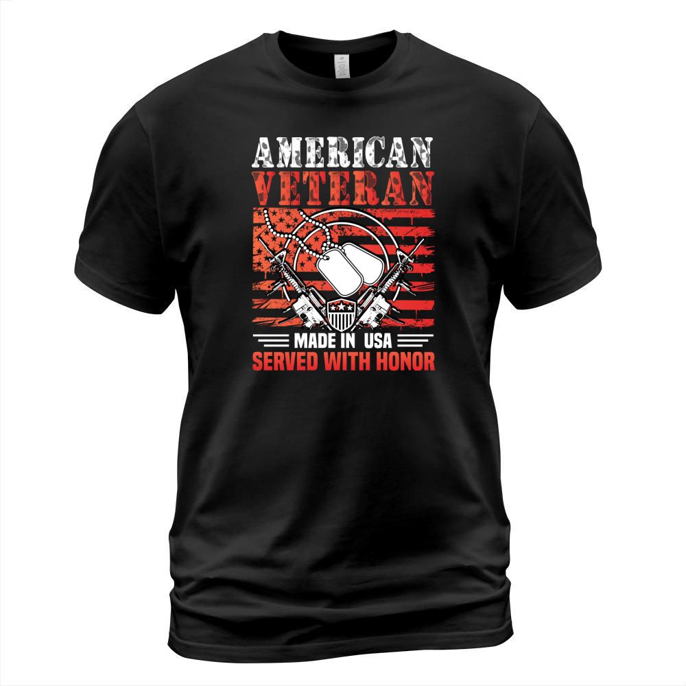 American veteran made in USA served with honor T-Shirt Unisex