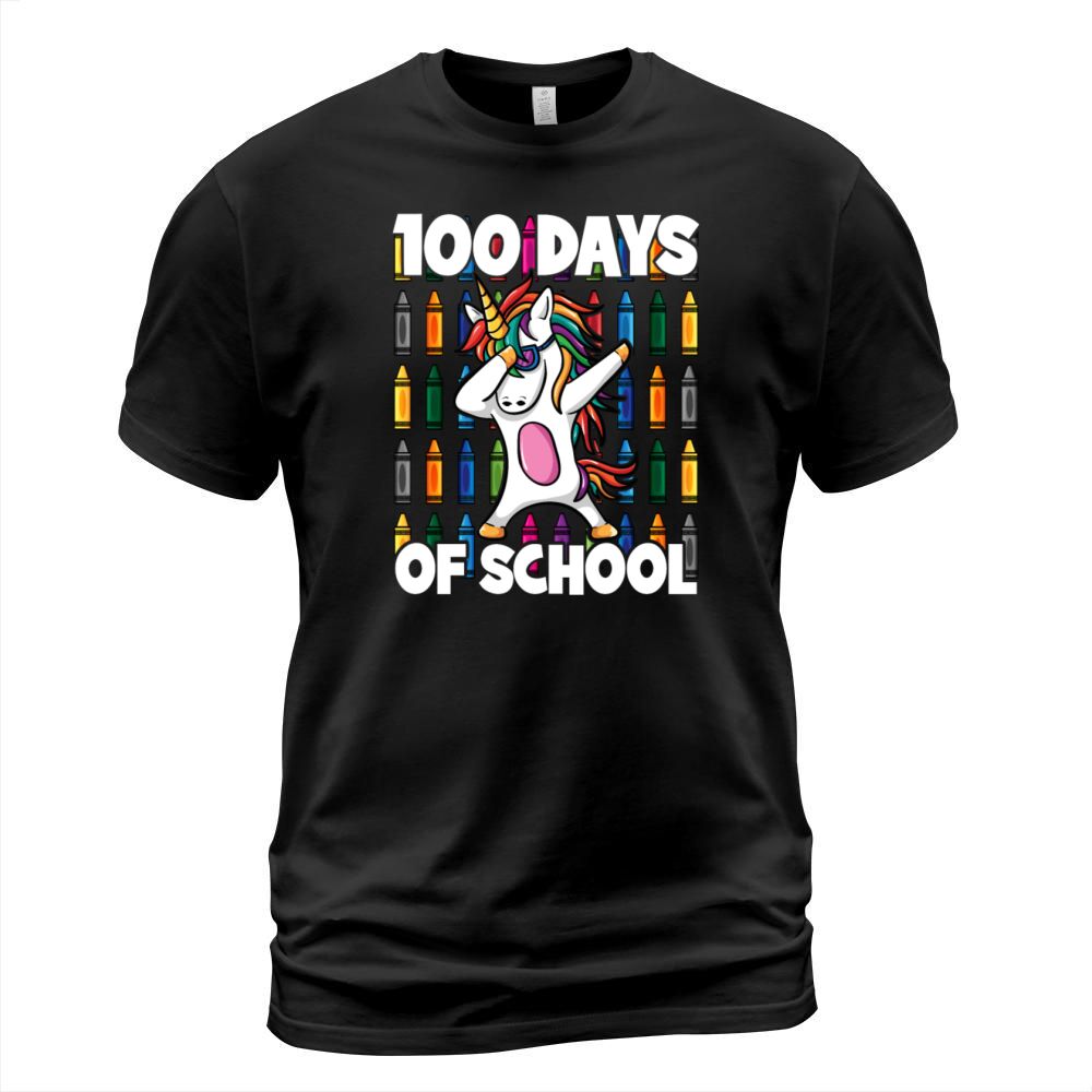 100 Days of School Crayon Dabbing Unicorn Magic Men's T-Shirt