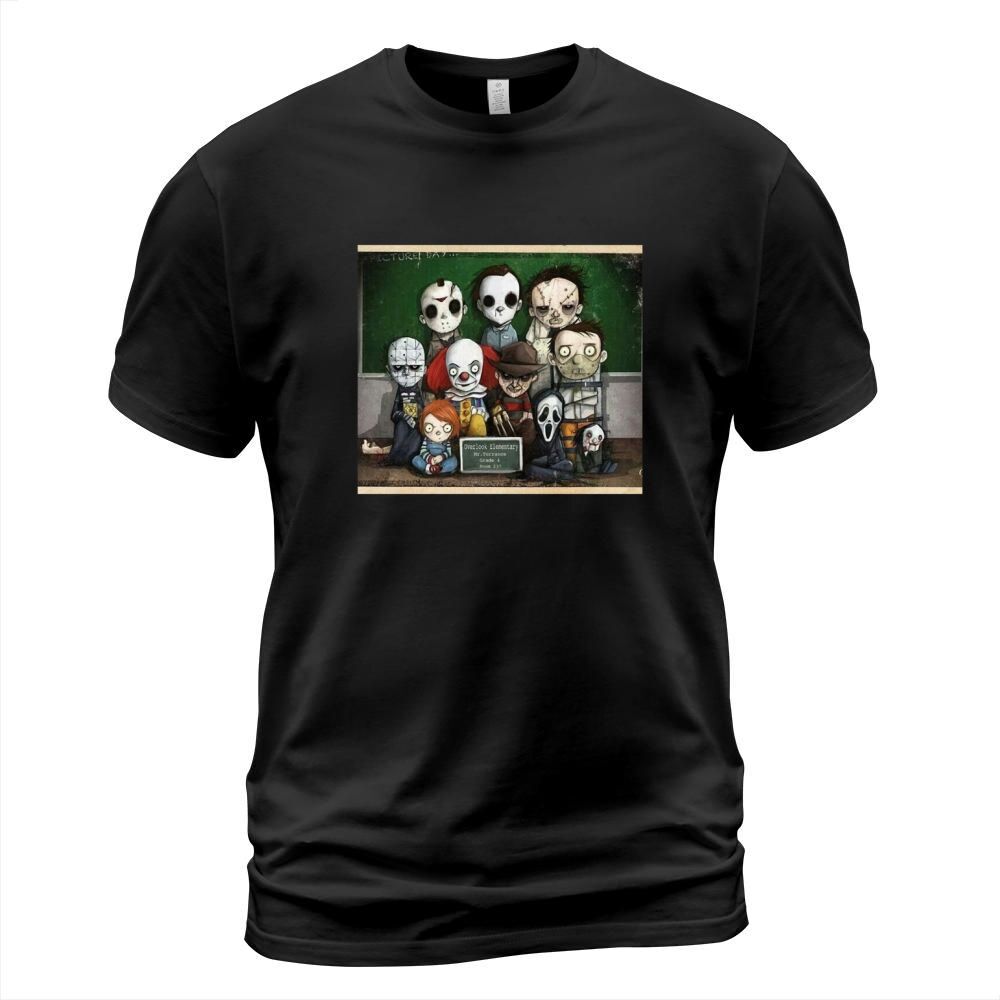Horror Villains-School Of Horror Characters shirt T-Shirt Unisex
