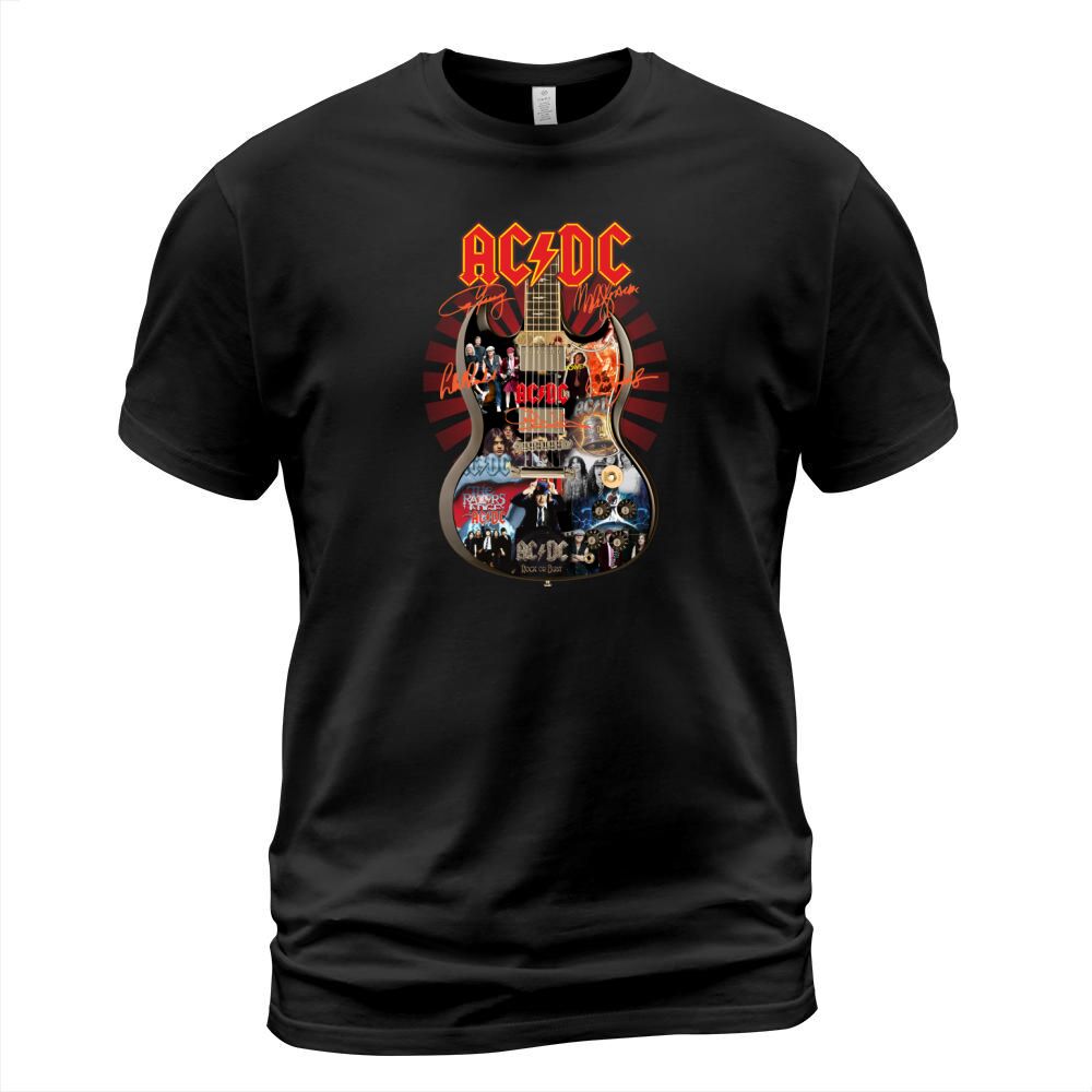 ACDC signatures guitar shirt T-Shirt Unisex