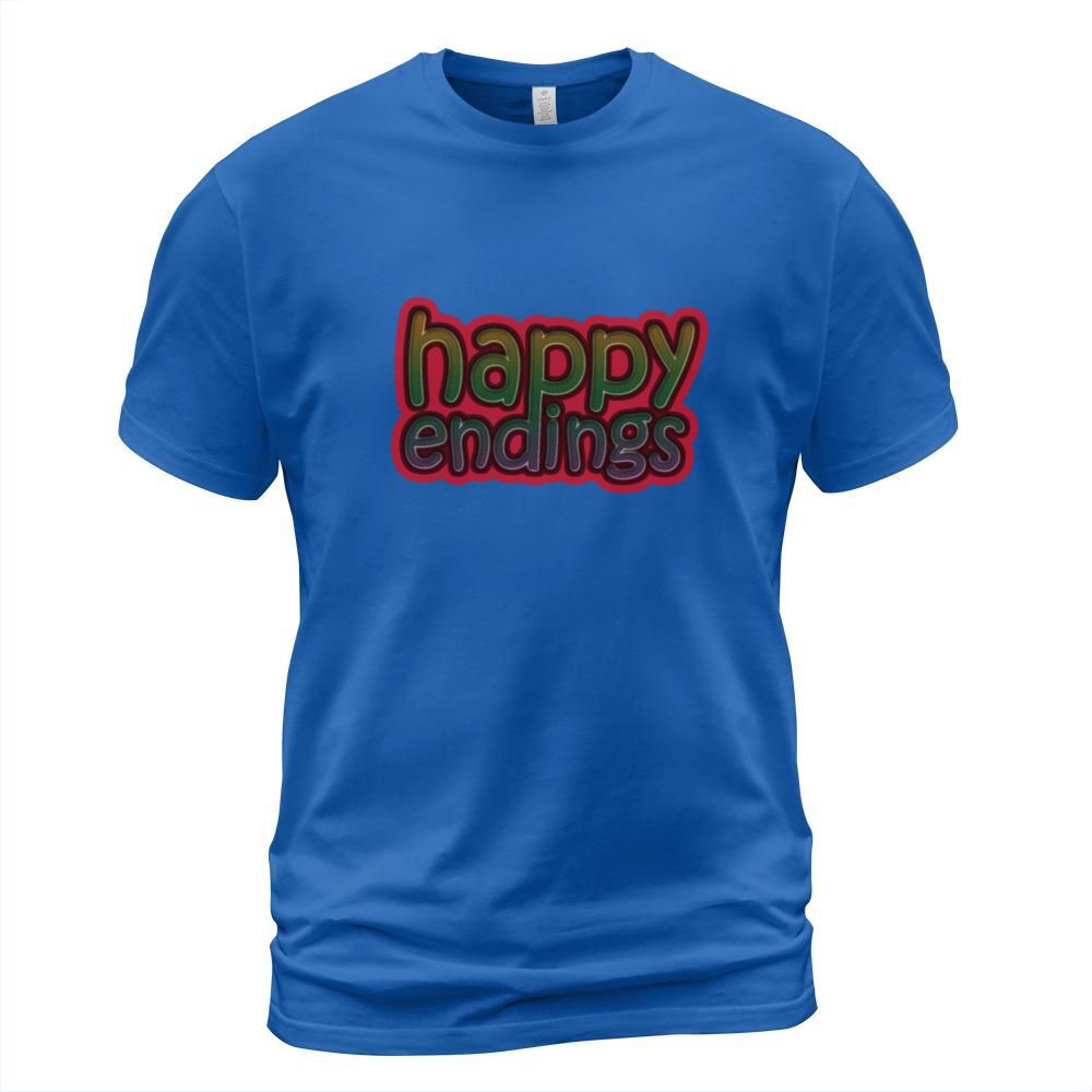 Happy endings - Neon quotes Men's T-Shirt