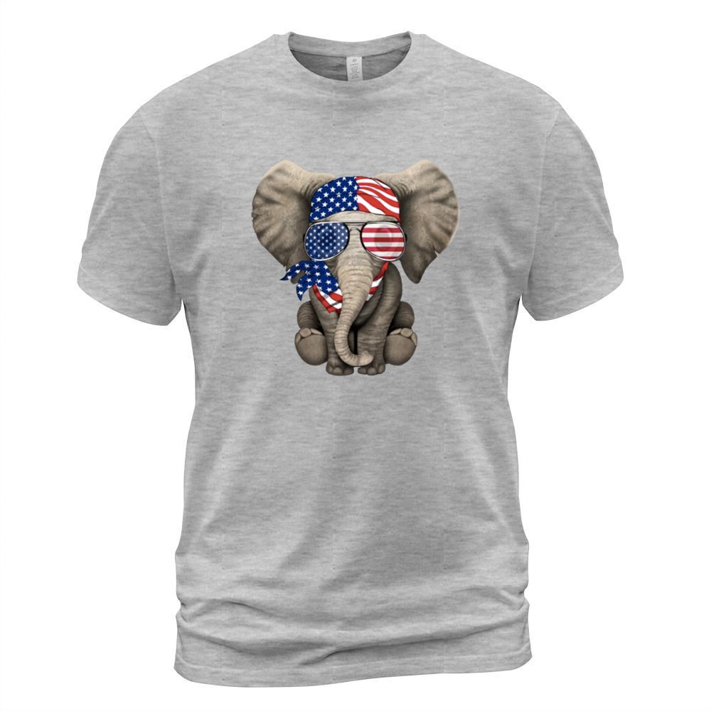 republican elephant mascot usa flag elephant Men's T-Shirt