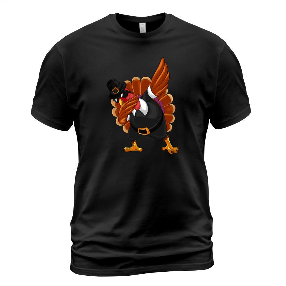 Thanksgiving Day Dabbing Turkey Pilgrim Boys Girls Men's T-Shirt