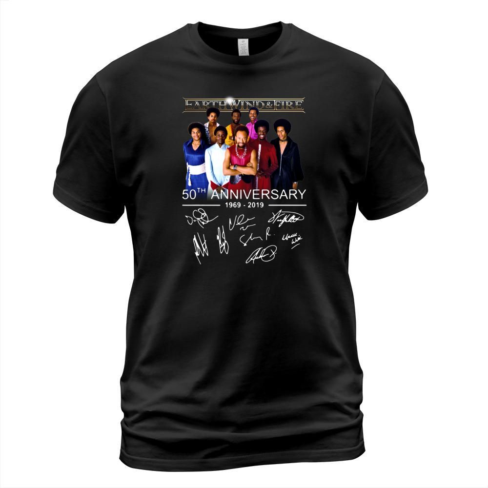 Earth Wind & Fire 50th anniversary 1969 2019 signatures shirt T-Shirt Unisex