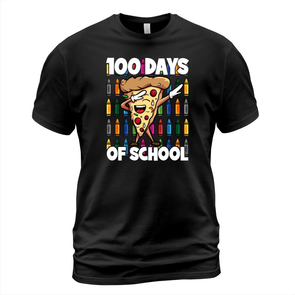 100 Days of School Dabbing Pepperoni Pizza Slice Men's T-Shirt