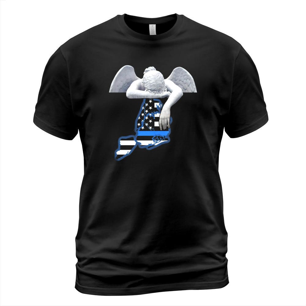 5 Five Boroughs of New York City Thin Blue Line TShirt Angel T-Shirt Unisex