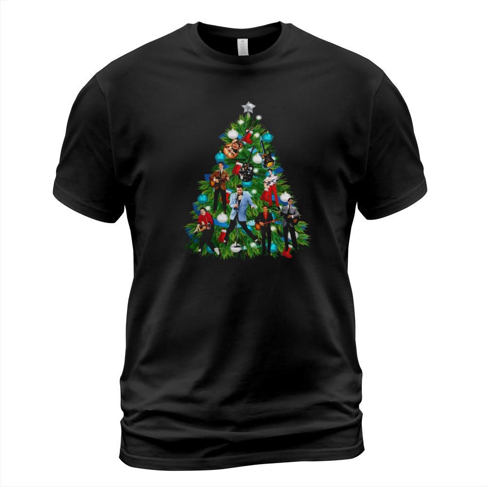 Elvis Presley Fan Xmas Tree T-Shirt Unisex