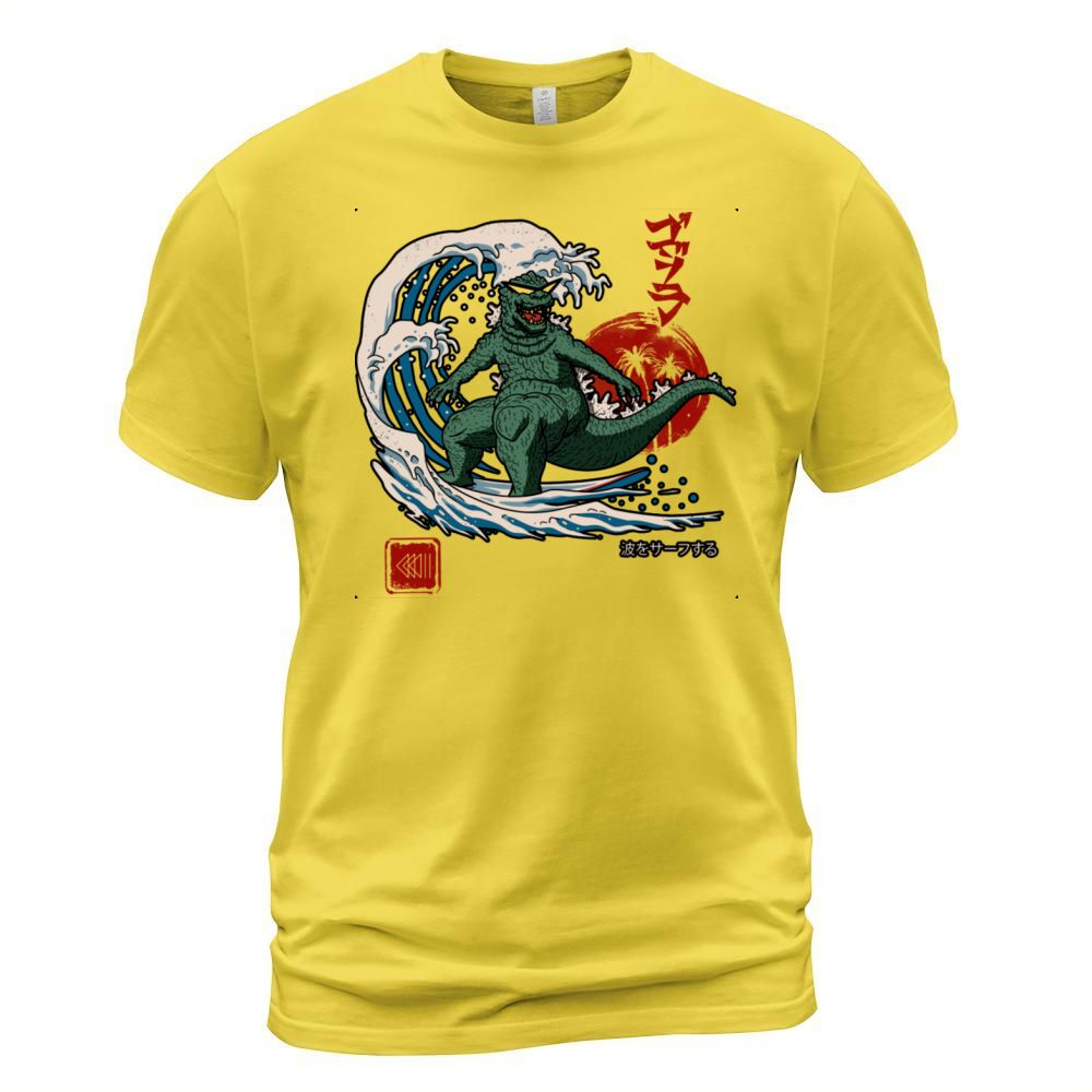 cool the great wave surfing monster japanese Men's T-Shirt