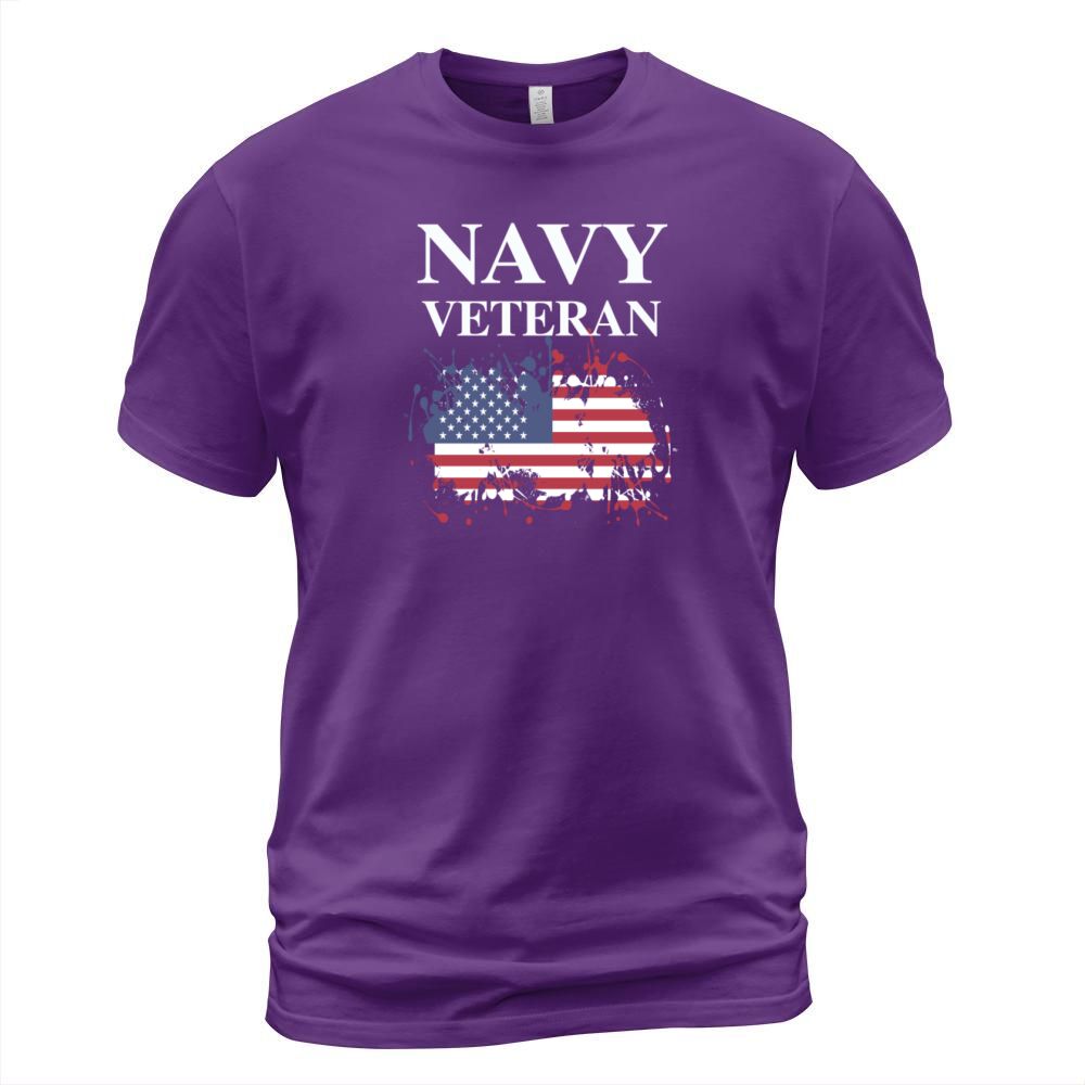 NAVY VETERAN American Flag Men's T-Shirt