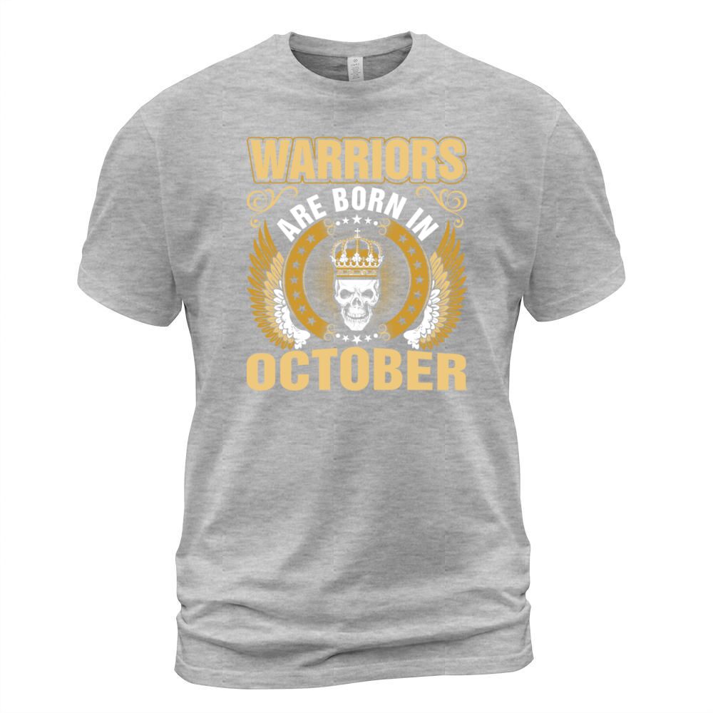 Warriors Are Born In October Men's T-Shirt