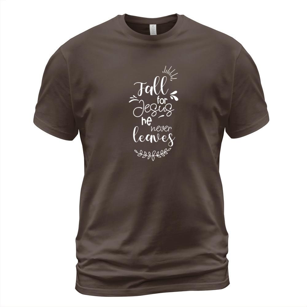 Fall For Jesus He Never Leaves Men's T-Shirt