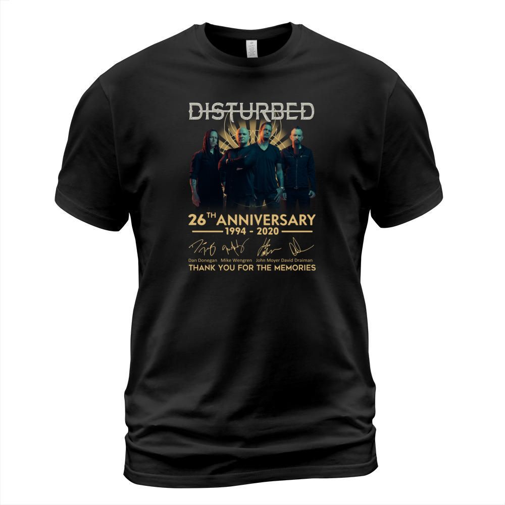 Disturbed 26th Anniversary 1994 2020 signature T-Shirt Unisex